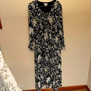 Belle sky floral full length dress